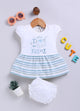 Blue Stripes Frock Panty Set for Girls by Annie
