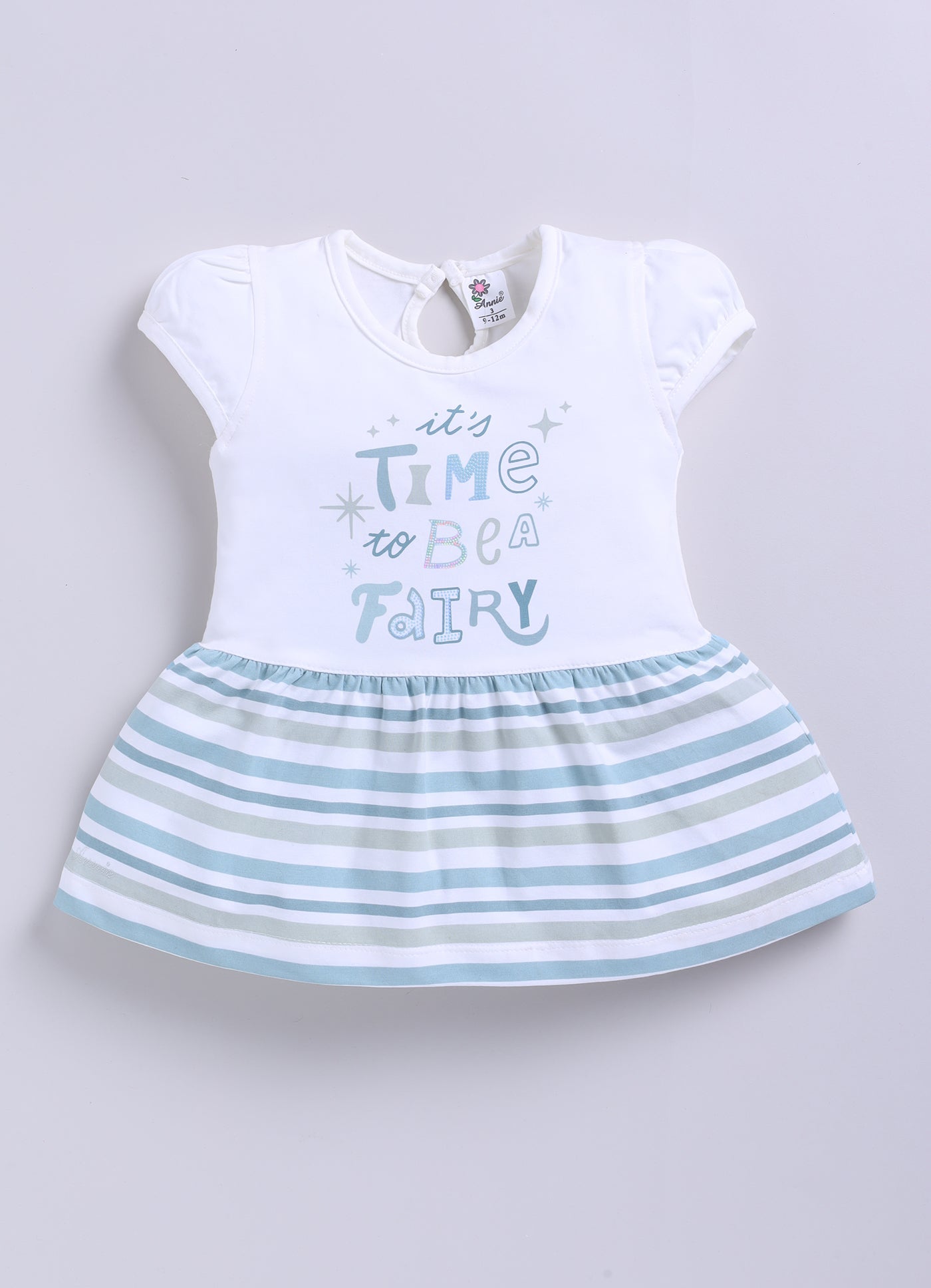 Blue Stripes Frock Panty Set for Girls by Annie