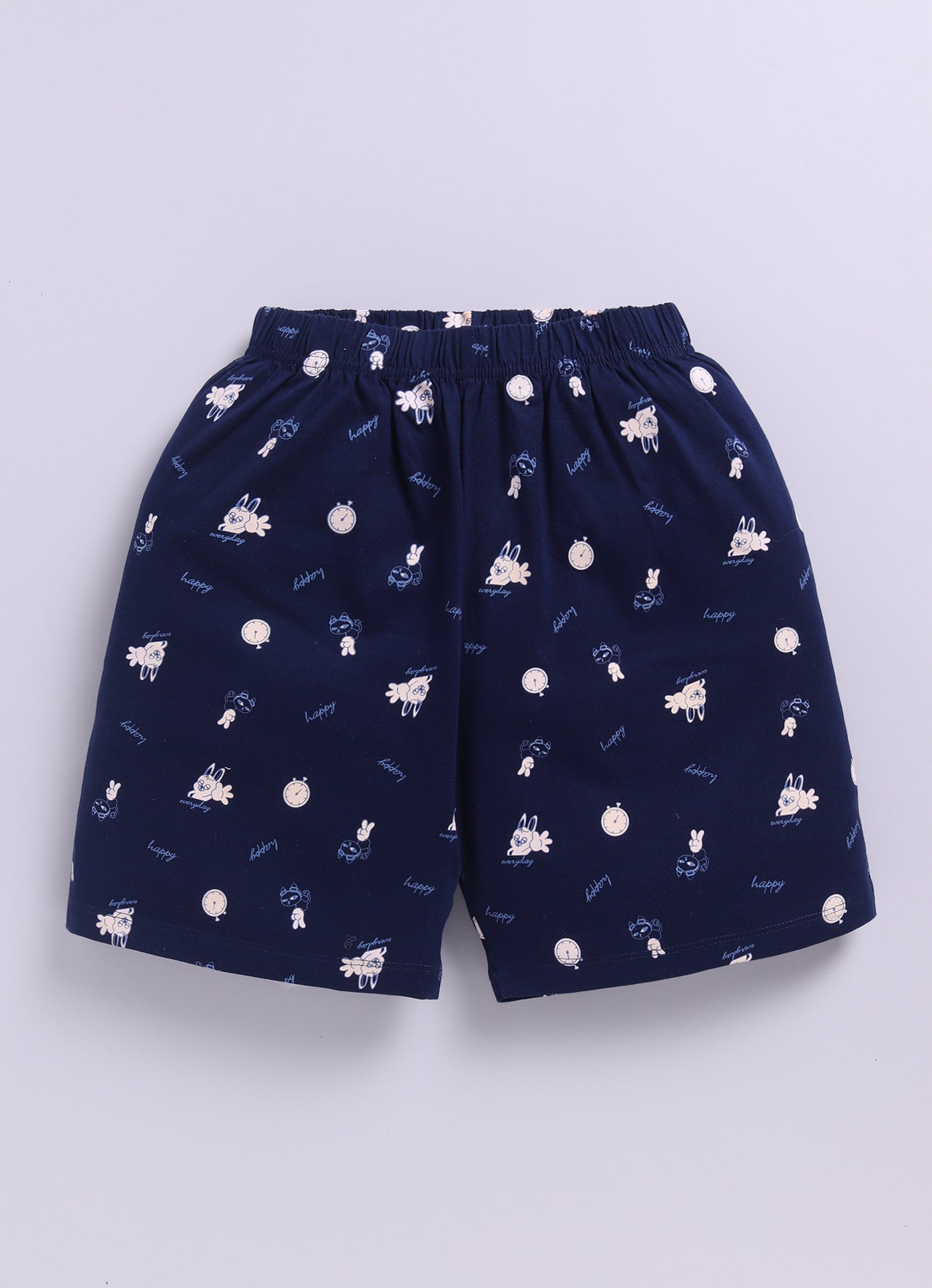 Peach Printed Lounge Wear for Girls by Biskid