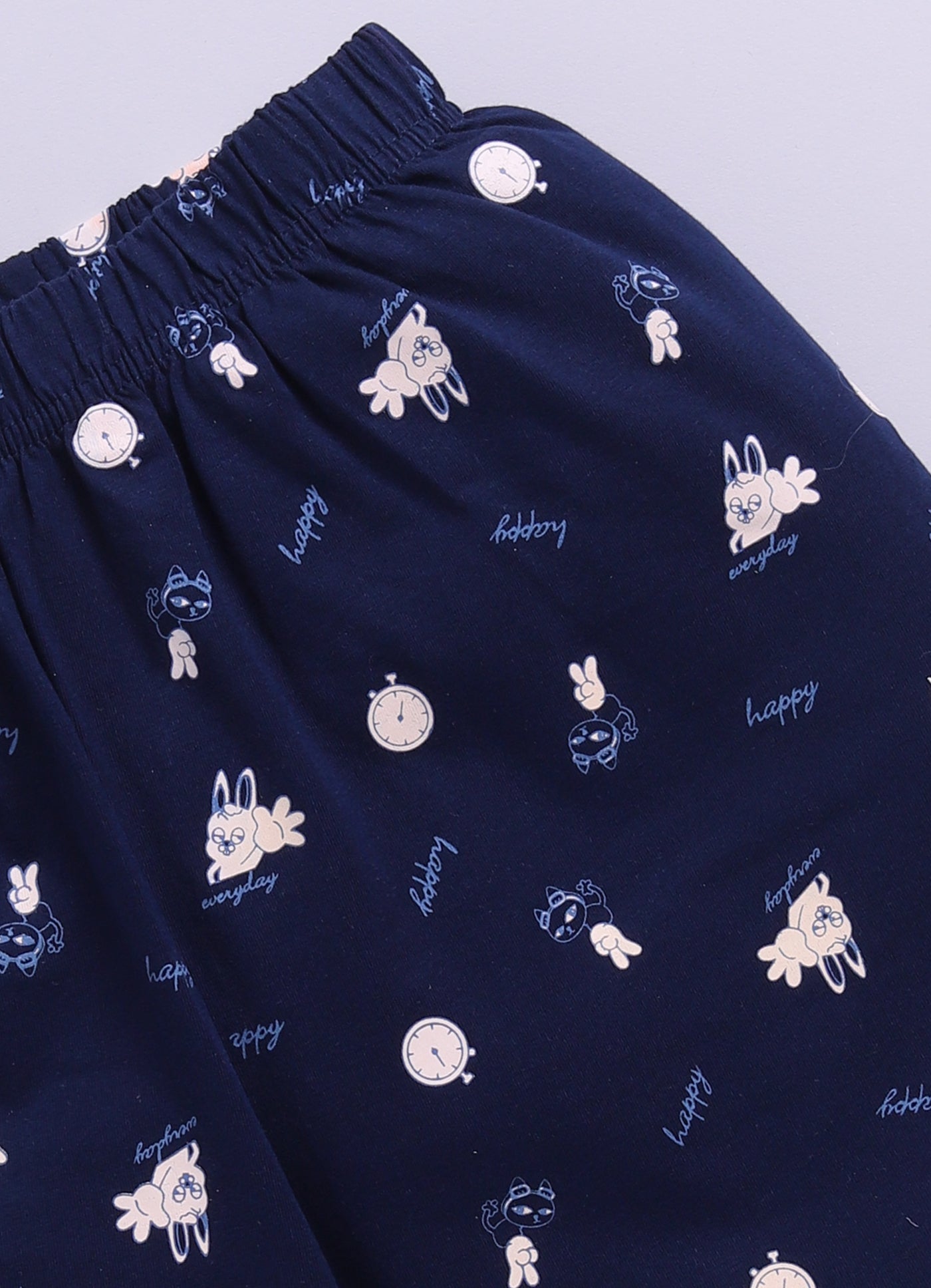 Peach Printed Lounge Wear for Girls by Biskid