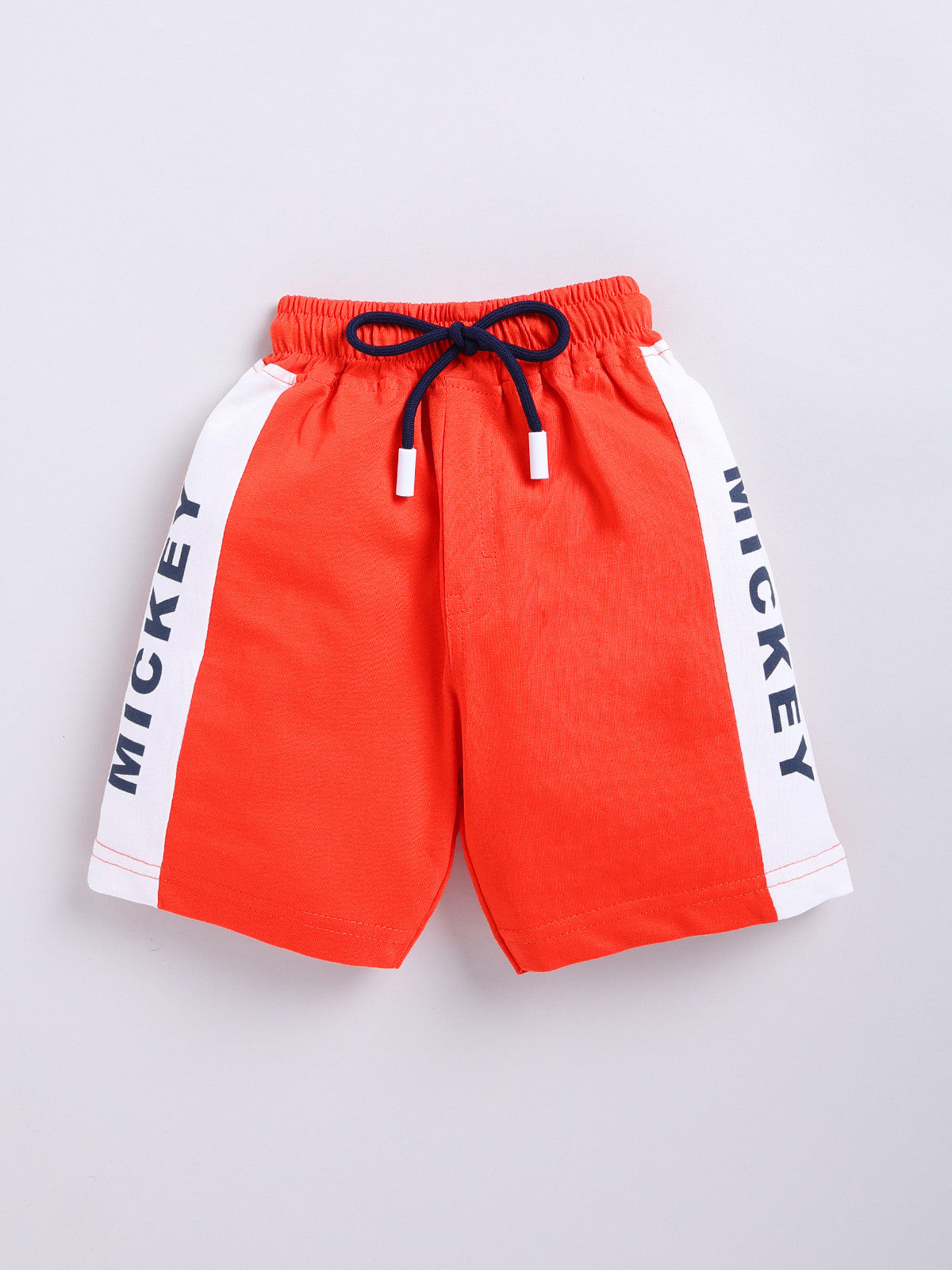 Orange Micky Printed T-Shirt Pant Set for Boys by Uno Kids