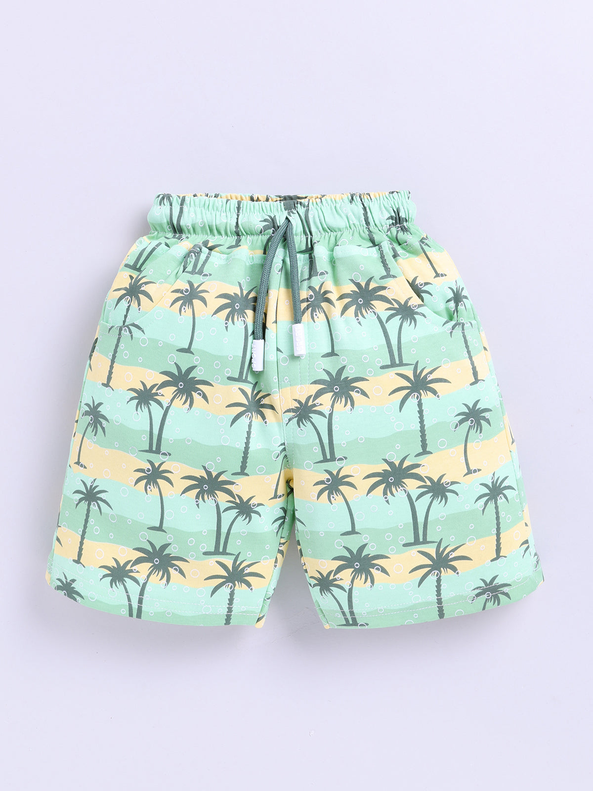 Green Printed T-Shirt Pant Set for Boys by Uno Kids