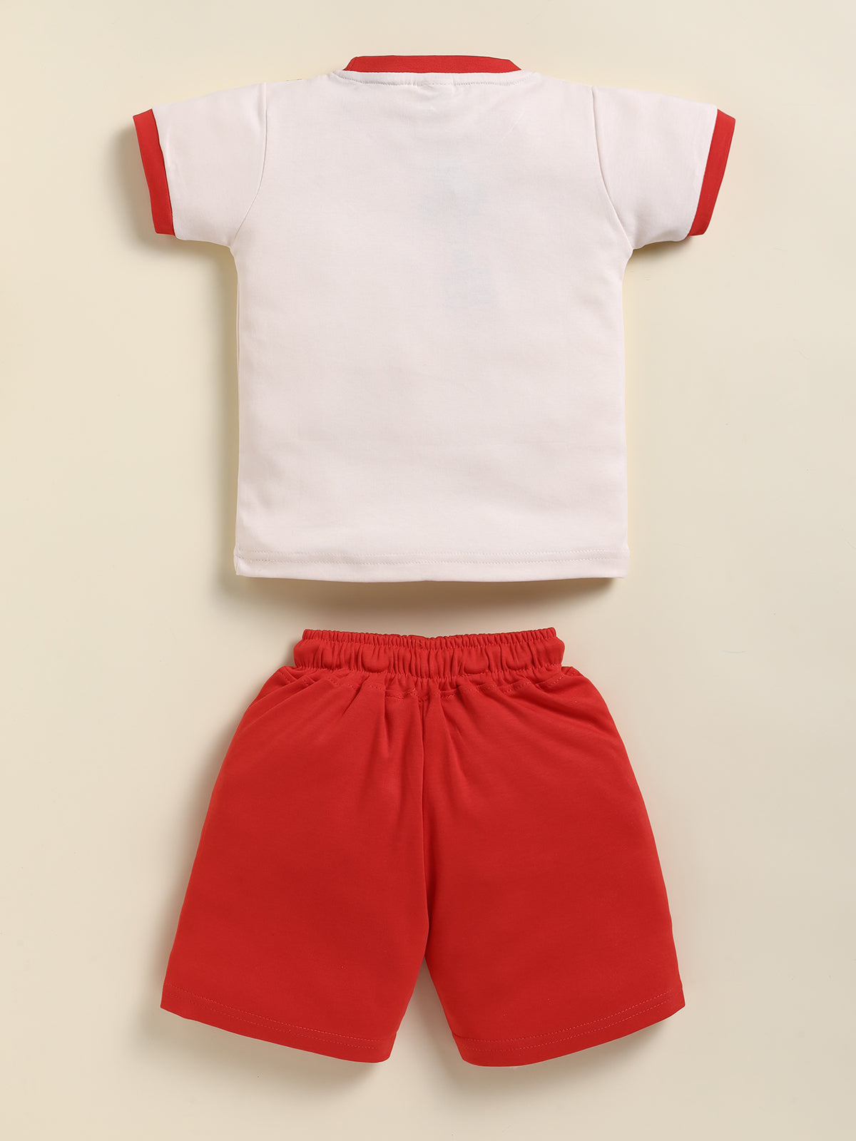 Red Micky Printed T-Shirt Pant Set for Boys by Uno Kids