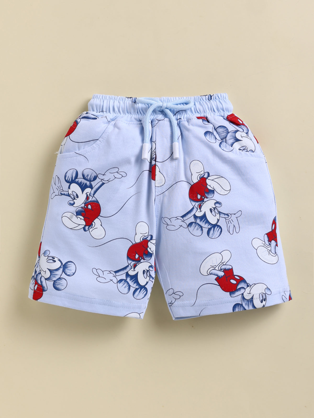 Sky Blue Micky Printed Co-ord Set for Boys by Uno Kids