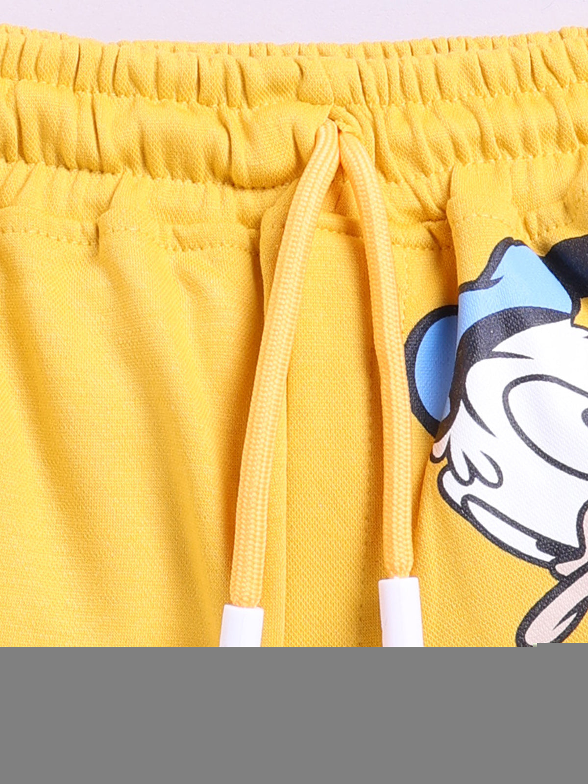Yellow Micky Printed T-Shirt Pant Set for Boys by Uno Kids