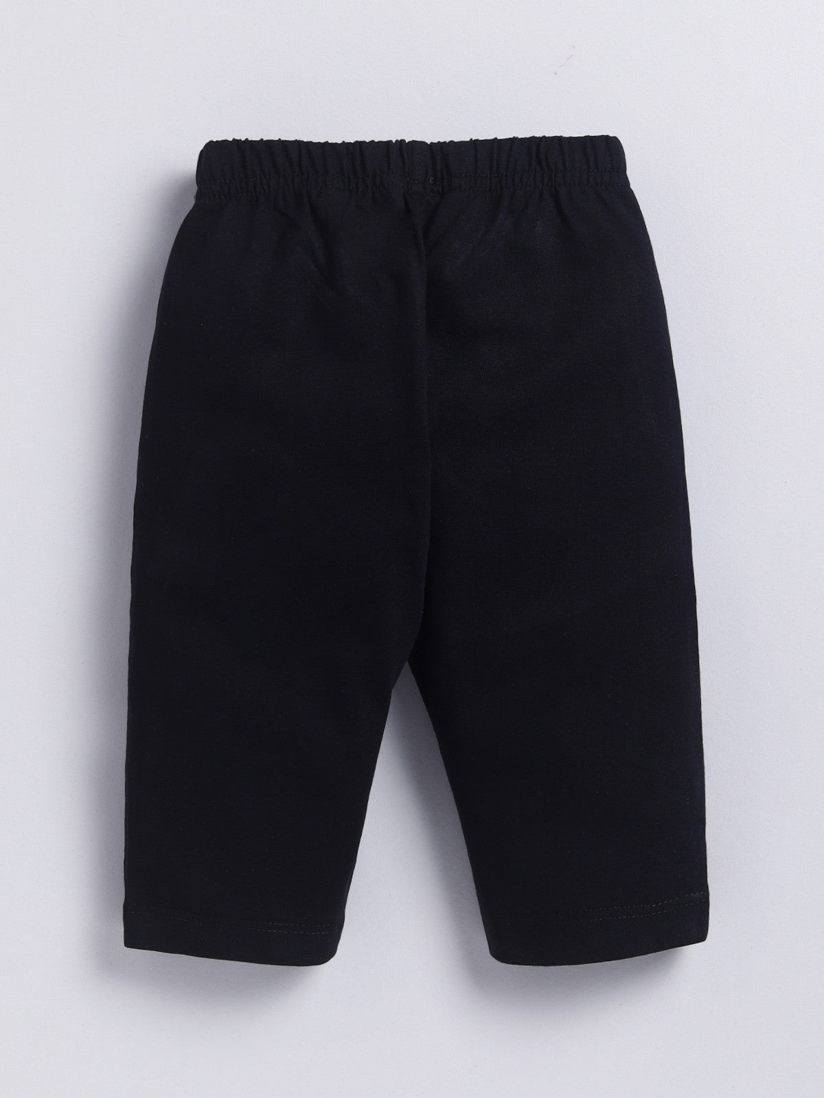 Black & Orange Micky & Donald Duck Solid Capri for Girls by Biskid