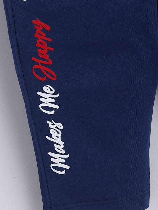 Navy Micky Solid Capri for Girls by Biskid