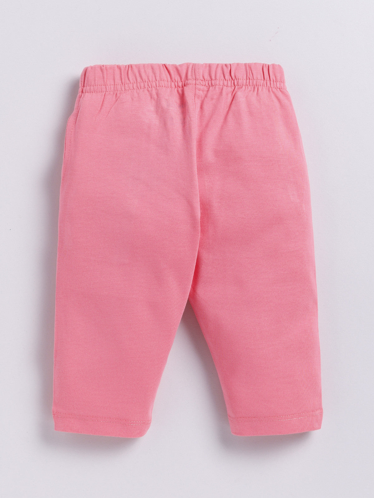 Pink & Sky Micky Solid Capri for Girls by Biskid