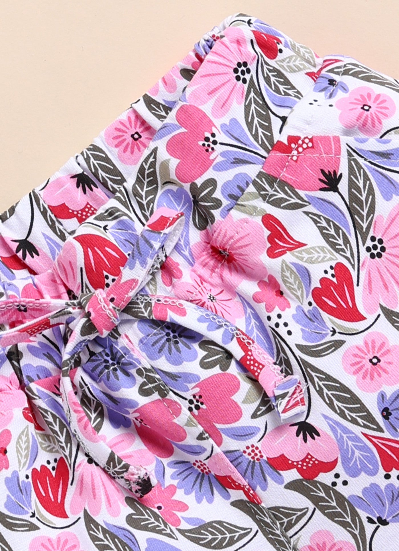 Blue Foral Printed Shorts for Girls by Biskid