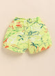 Green Printed Shorts for Girls by Biskid