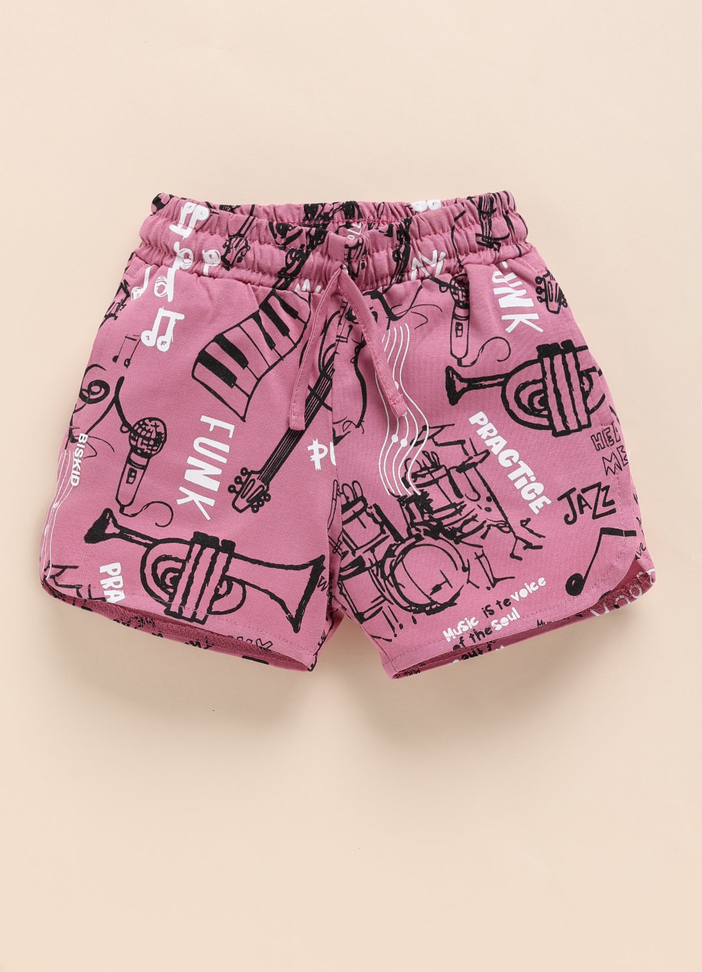Pink Printed Shorts for Girls by Biskid
