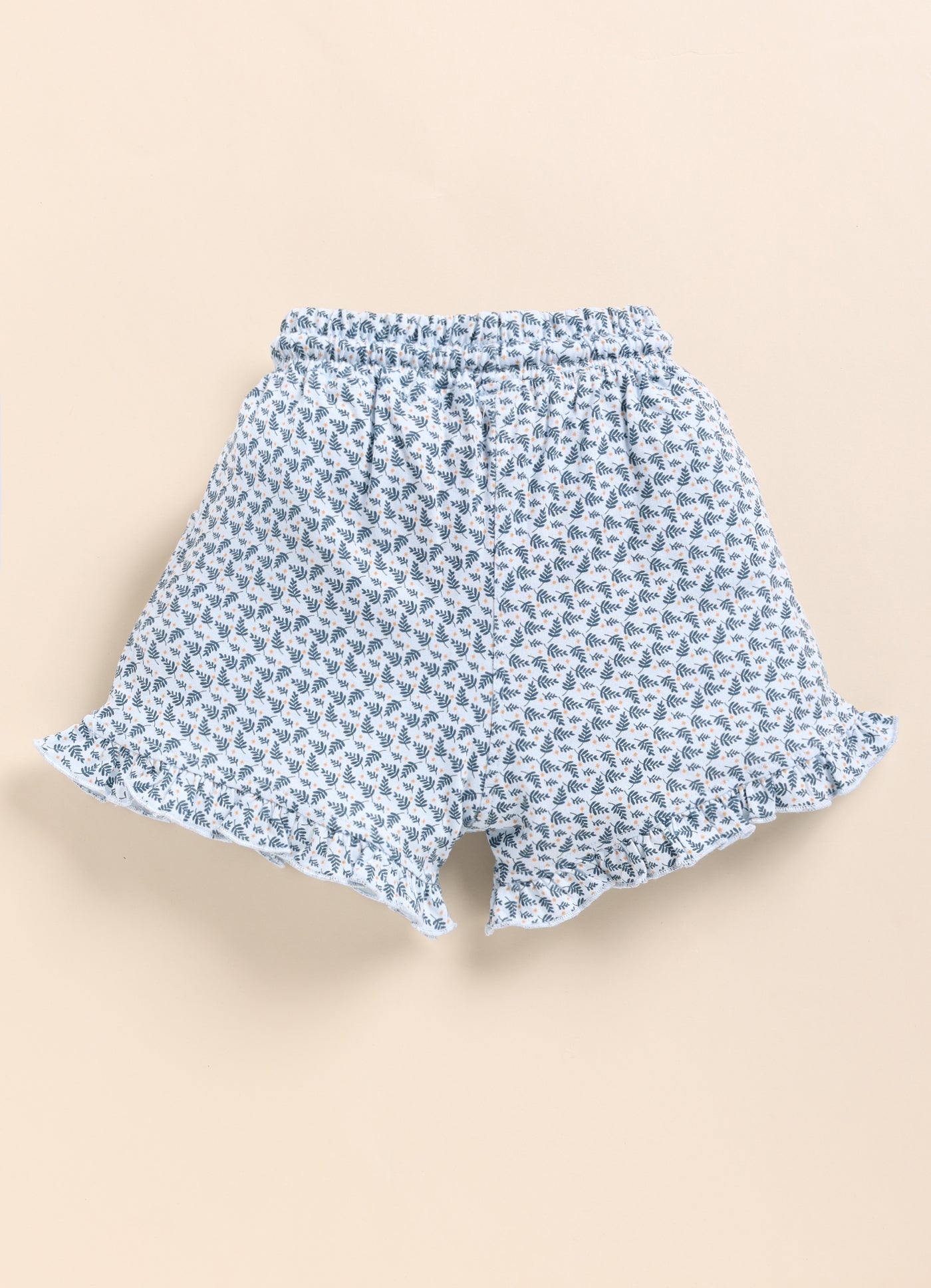 Blue Printed Shorts for Girls by Biskid