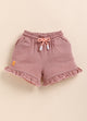 Peach Printed Shorts for Girls by Biskid