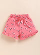 Pink Printed Shorts for Girls by Biskid