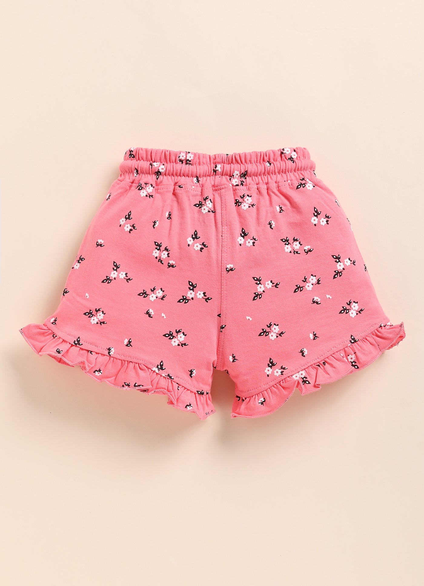 Pink Printed Shorts for Girls by Biskid