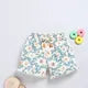 Beige&Blue Foral Printed Shorts for Girls by Biskid