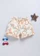 Beige&Brown Love Shape Printed Shorts for Girls by Biskid