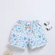 Beige&Blue Foral Printed Shorts for Girls by Biskid