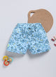 Blue Butterfly Printed Shorts for Girls by Biskid