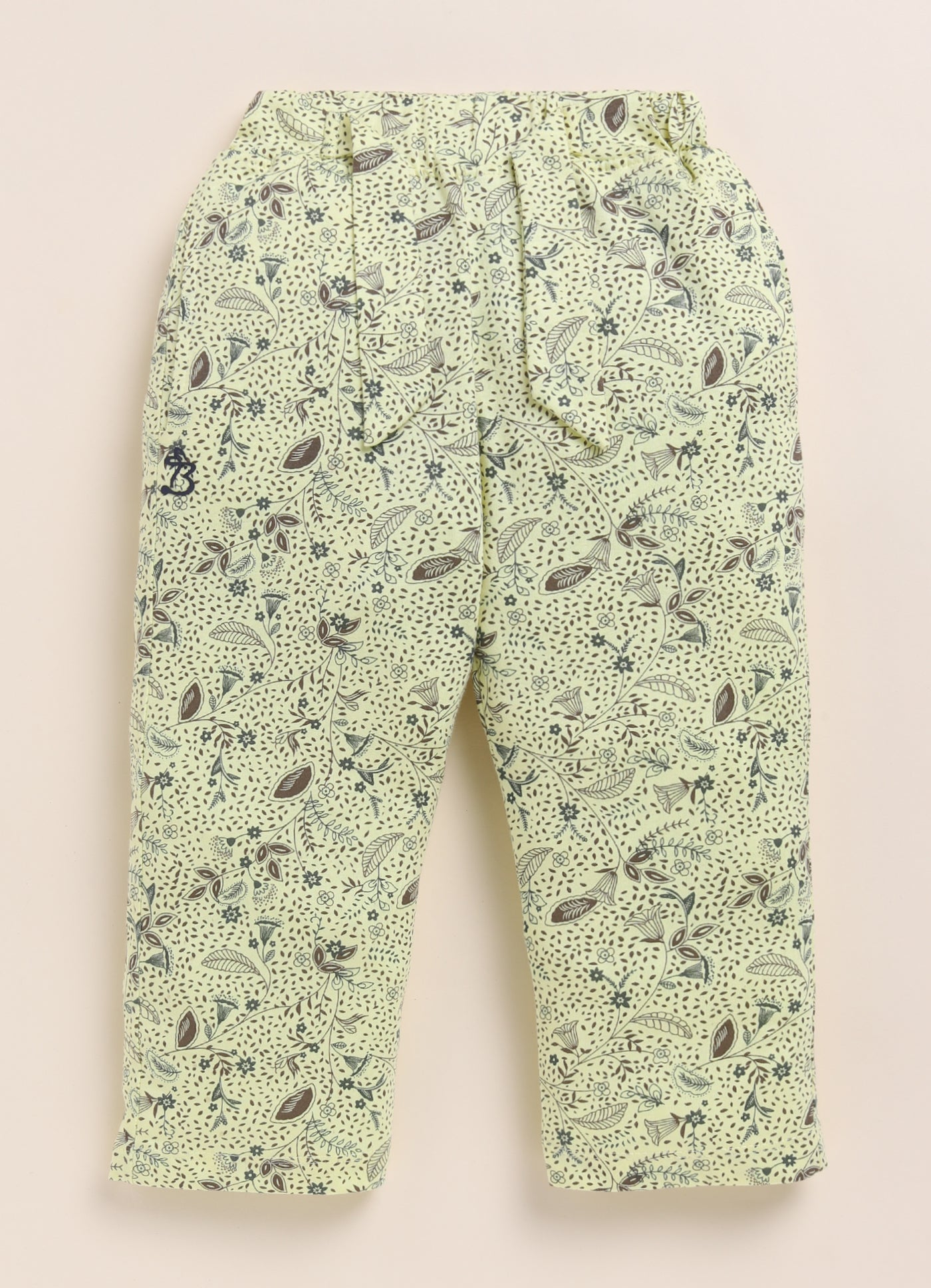 Lemon Foral Printed Long Pant for Girls by Biskid