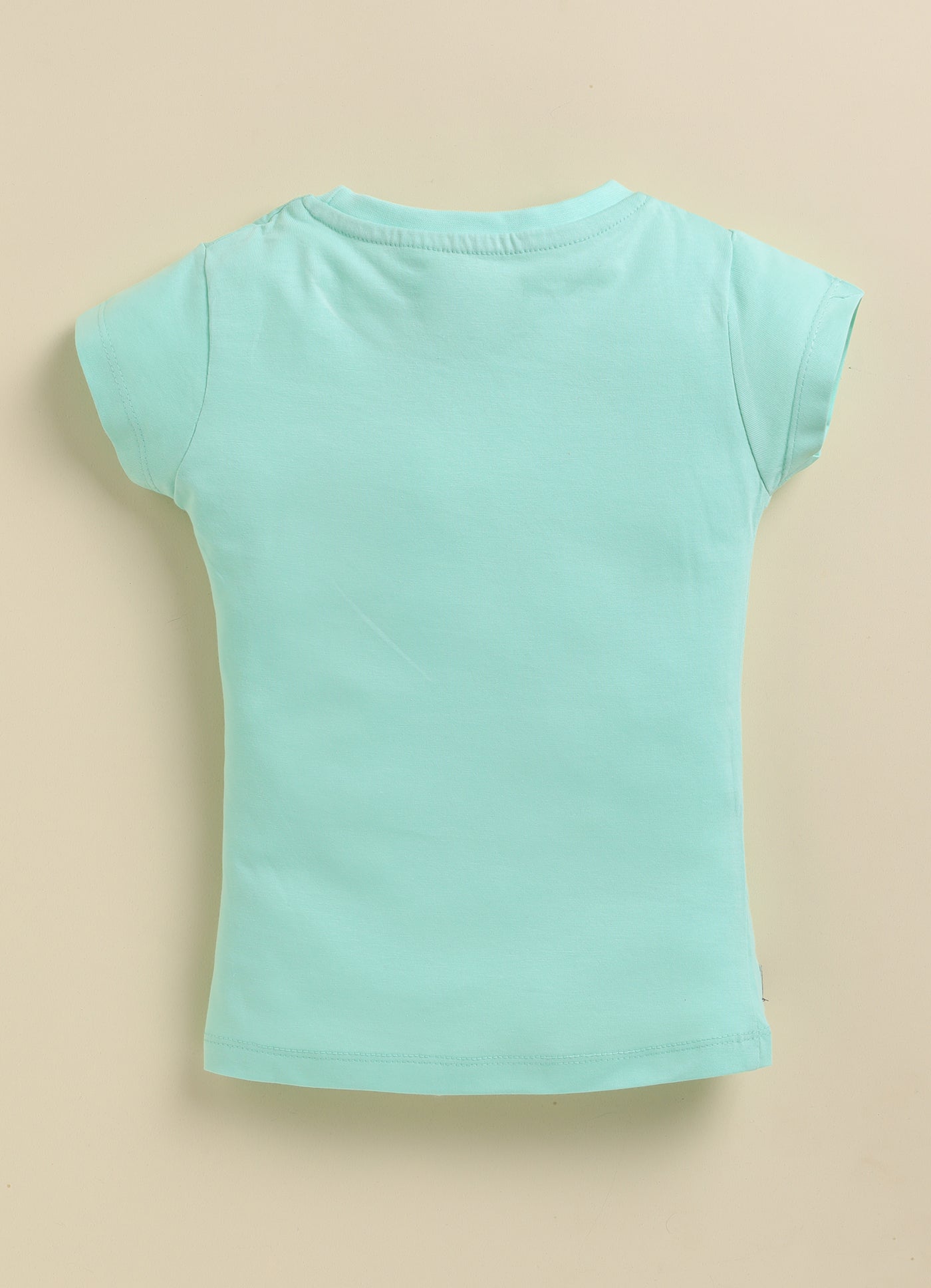 Light Green Minnie Printed Top for Girls by Biskid