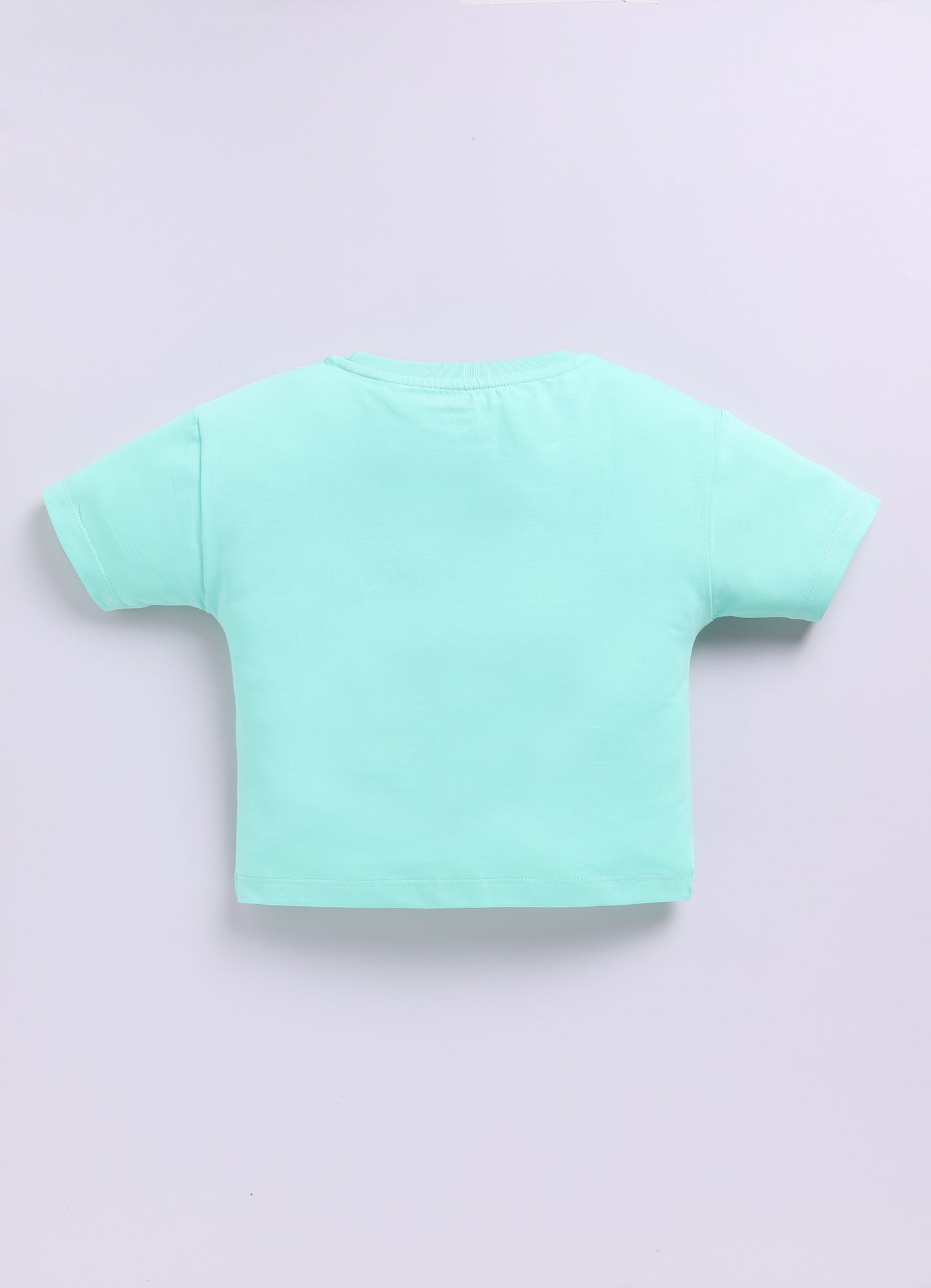 Sea Green Printed Drop Shoulder Top for Girls by Biskid