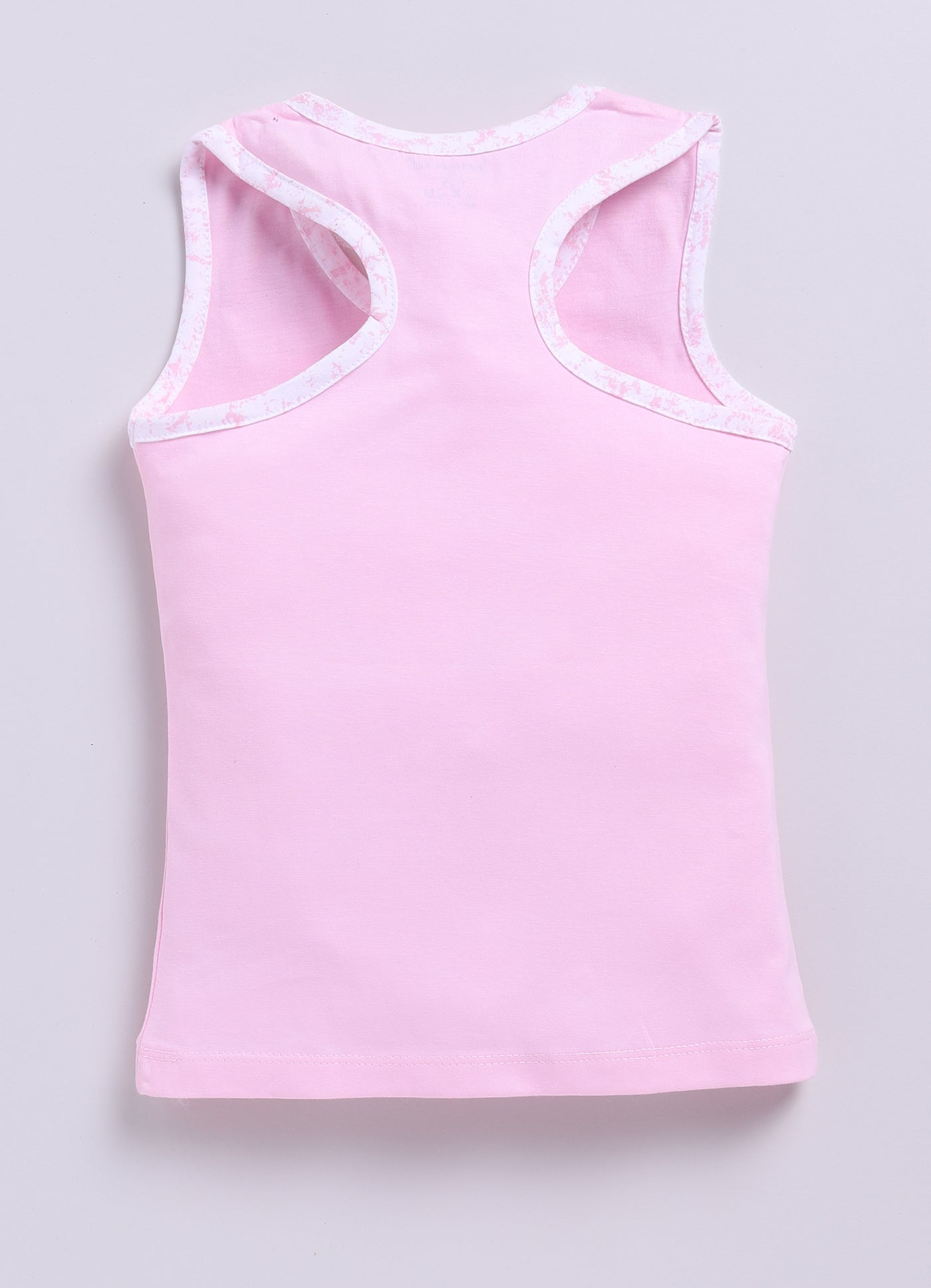 Pink Printed T-Back Top for Girls by Biskid