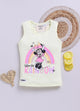 Lemon Minnie Printed T-Back Top for Girls by Biskid