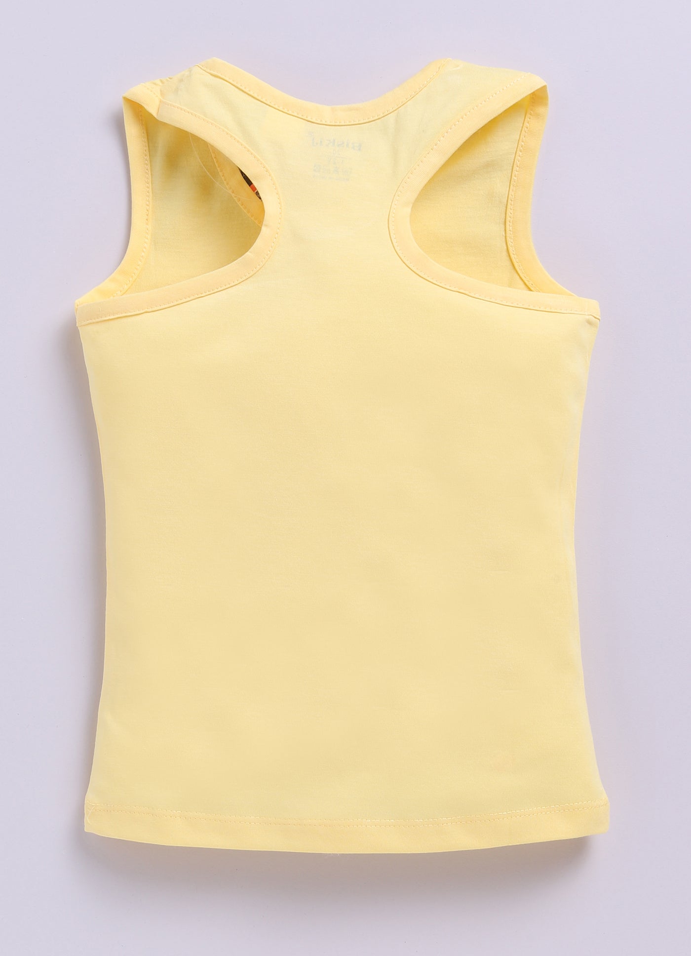 Light Gold Minnie Printed T-Back Top for Girls by Biskid