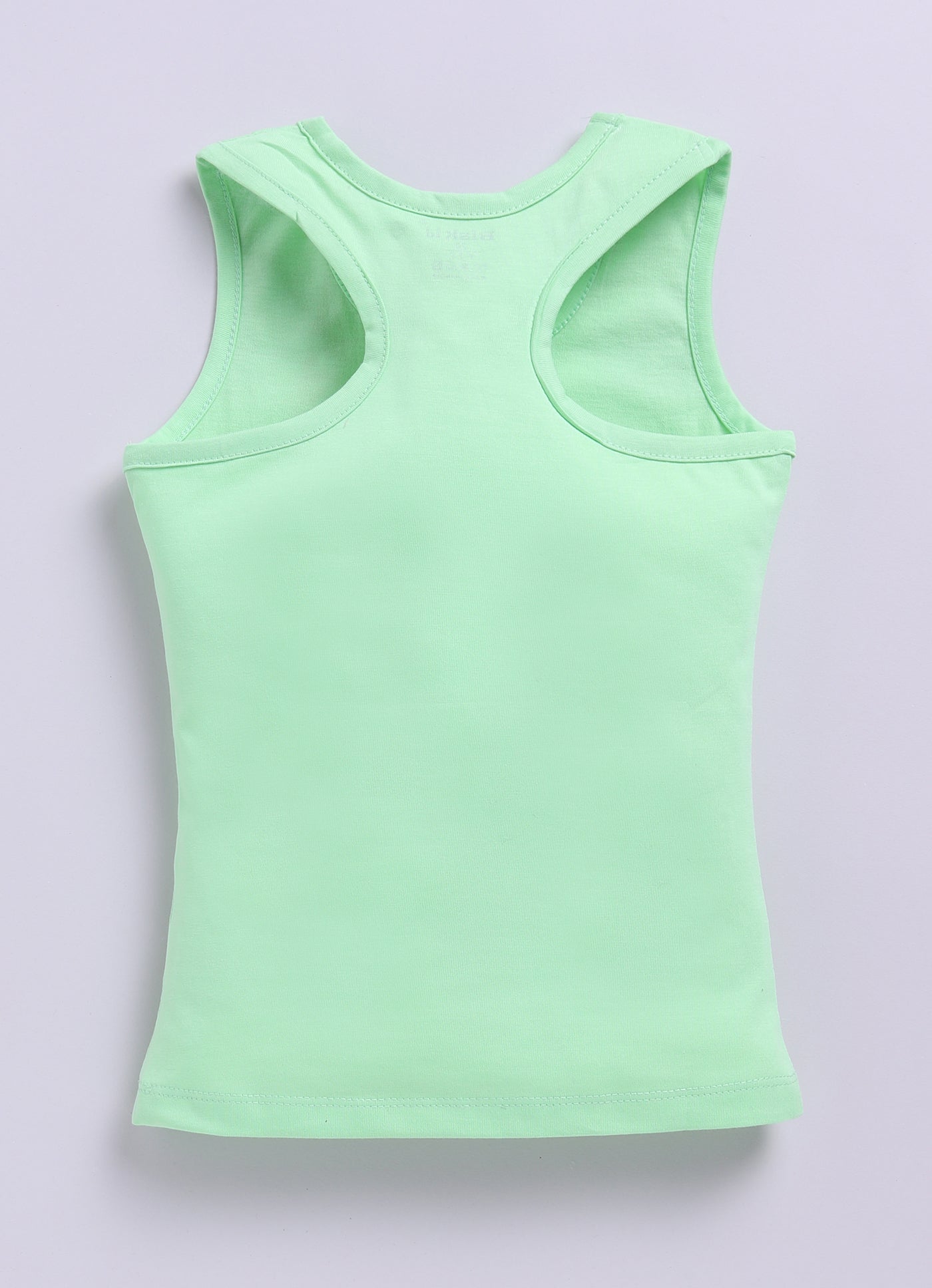 Light Green Donald Duck Printed T-Back Top for Girls by Biskid