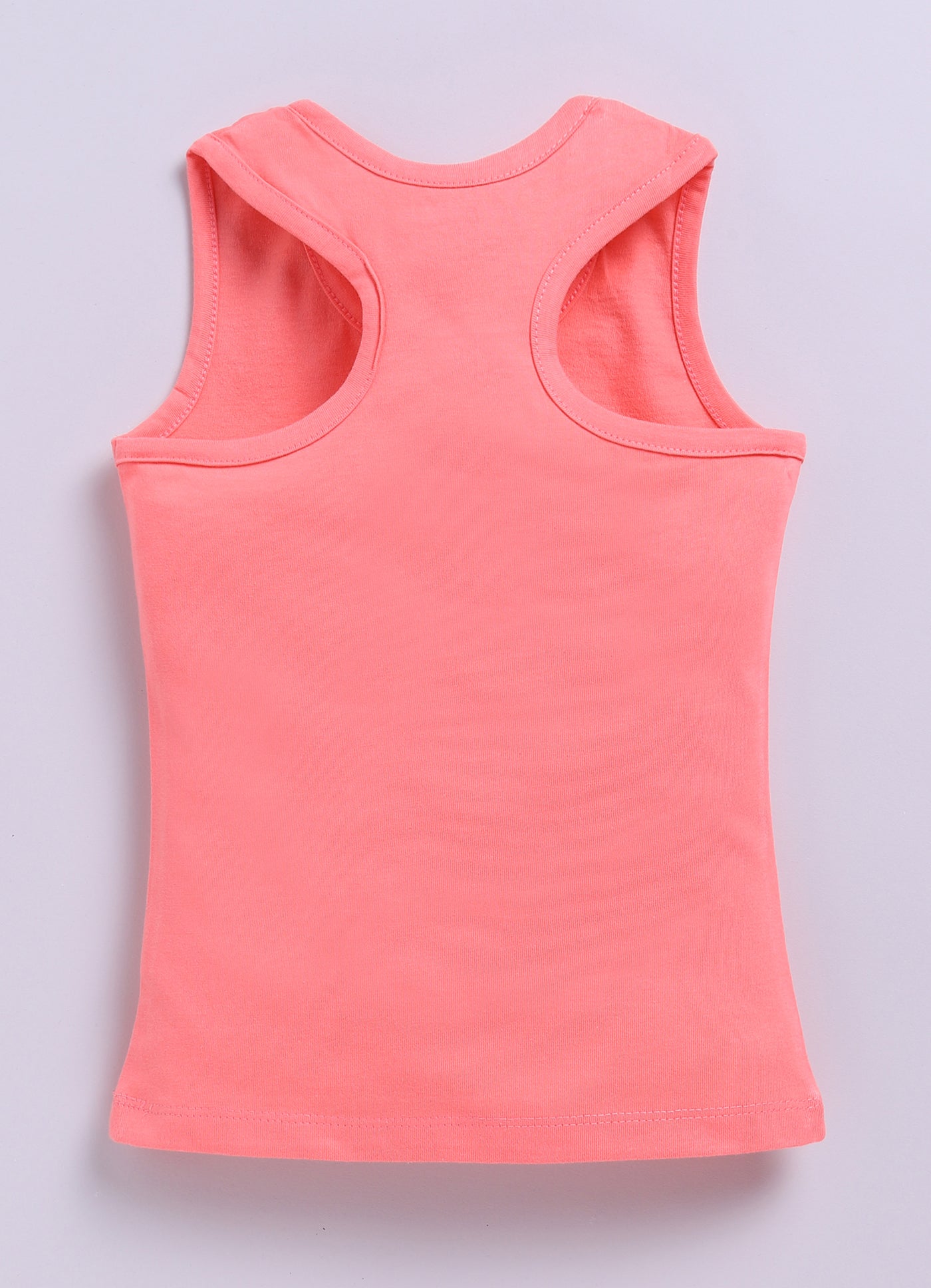 Peach Donald Duck Printed T-Back Top for Girls by Biskid