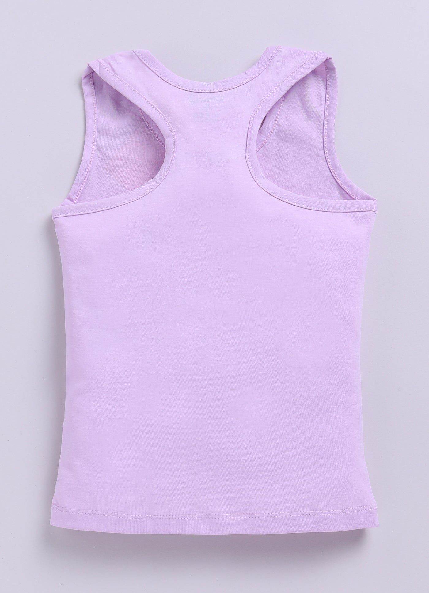 Purple Minnie Printed T-Back Top for Girls by Biskid