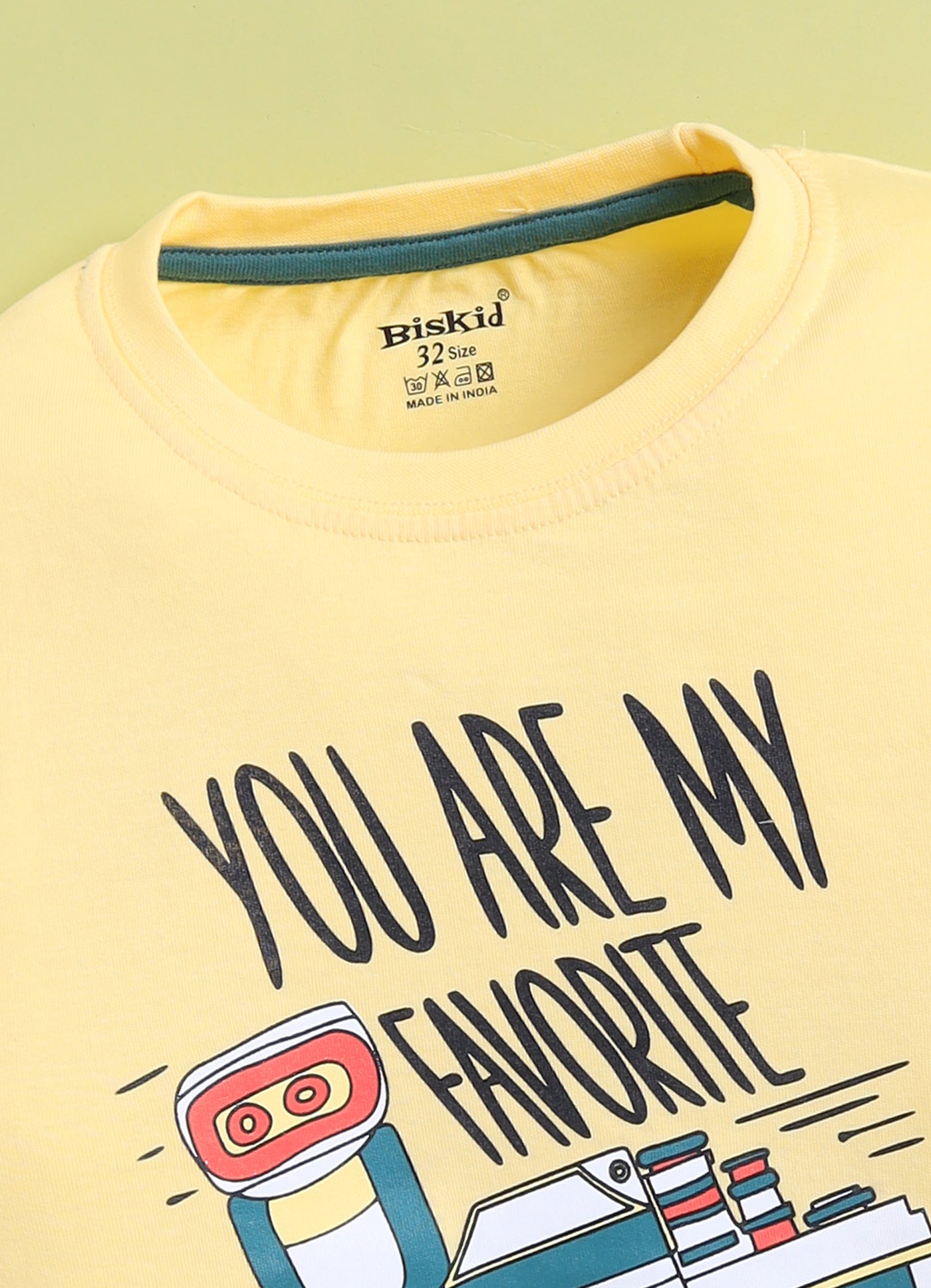 BISKID Cotton Knit Full Sleeves You are my Favorite Text Printed Tshirt & Pant