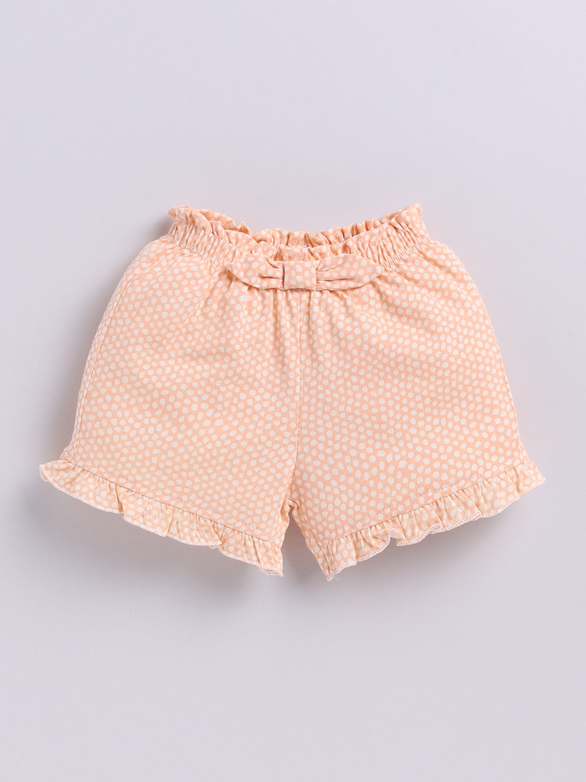 Light Brown Printed Top Hot Pant Set for Girls by Annie