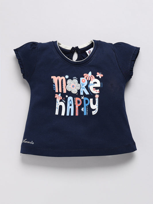 Black Printed Top Capri Set for Girls by Annie