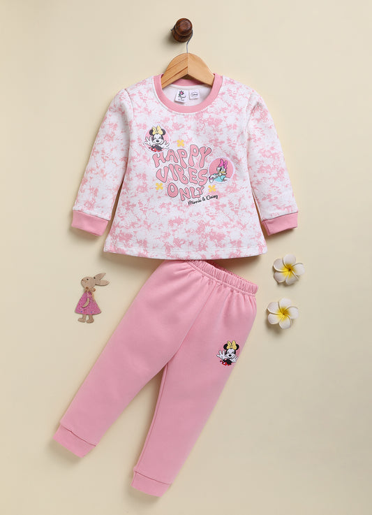 Annie Disney Minnie & Daisy Pink Fleece Winter Set for Girls