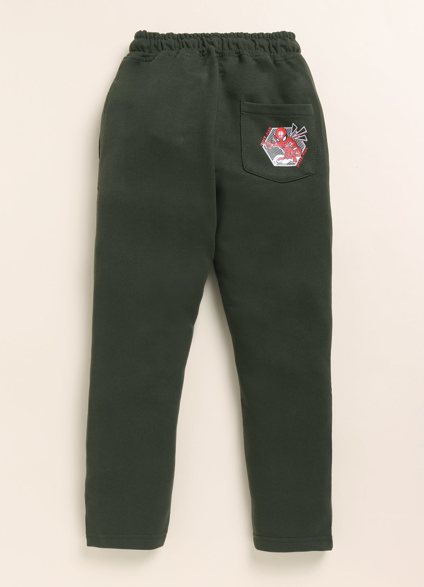 M.Green Spider Man Printed Joggers for Boys by Biskid