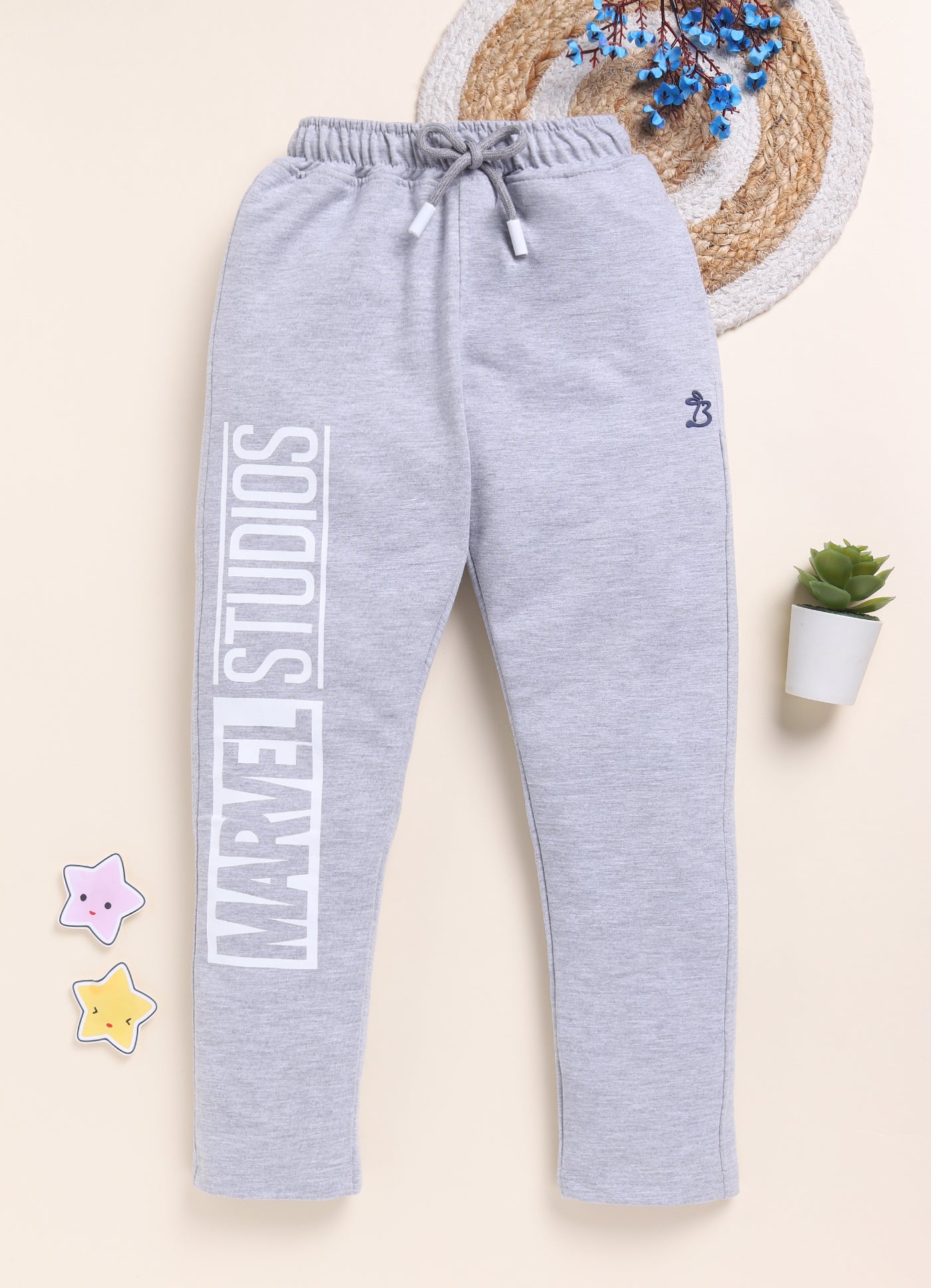 Melange Marvel Printed Joggers for Boys by Biskid