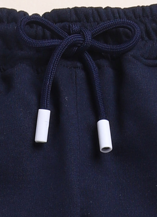 Navy Spider Man Printed Joggers for Boys by Biskid