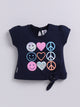 Blue Printed Top Hot Pant Set for Girls by Annie