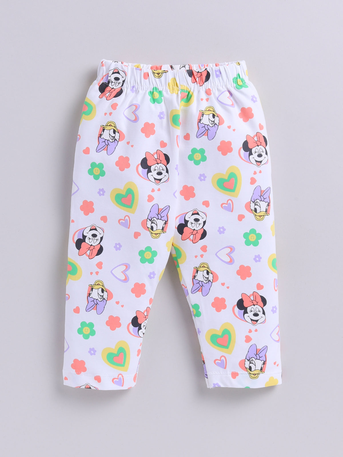 Peach Micky Printed Top Capri Set for Girls by Annie