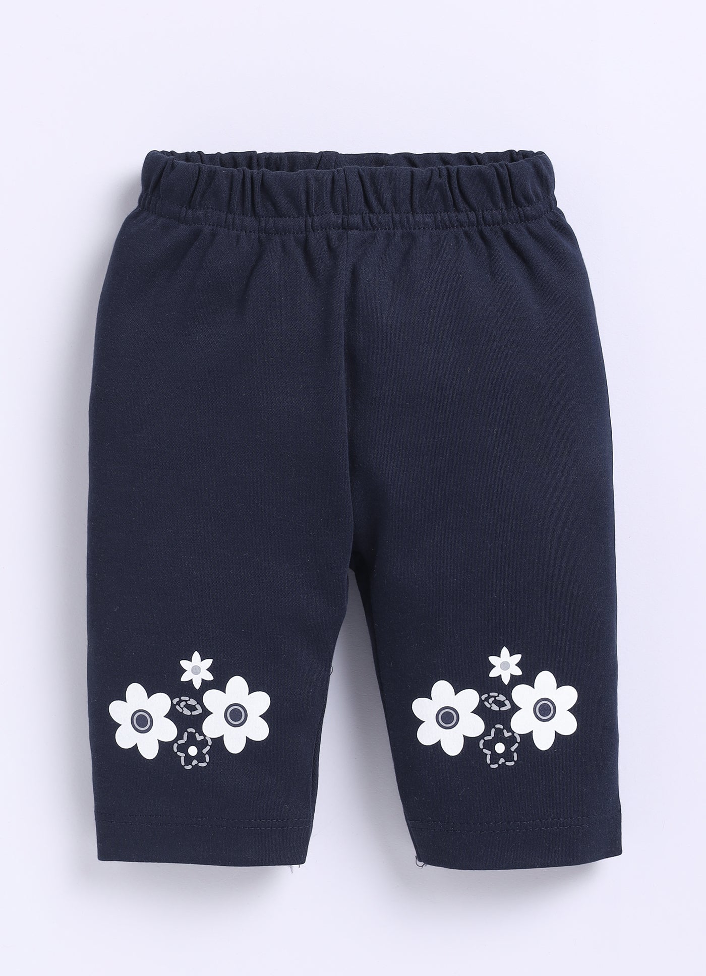Blue Love Shape Floral Stripes Top Capri Set for Girls by Annie