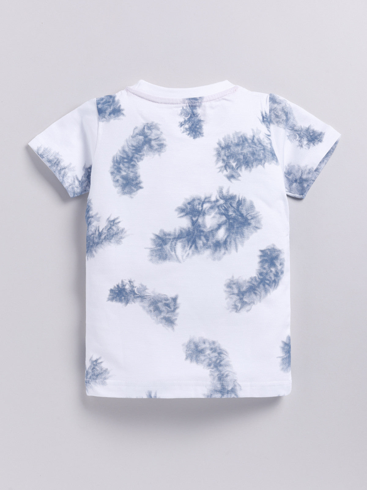 White&Blue Printed T-Shirt for Boys by Biskid