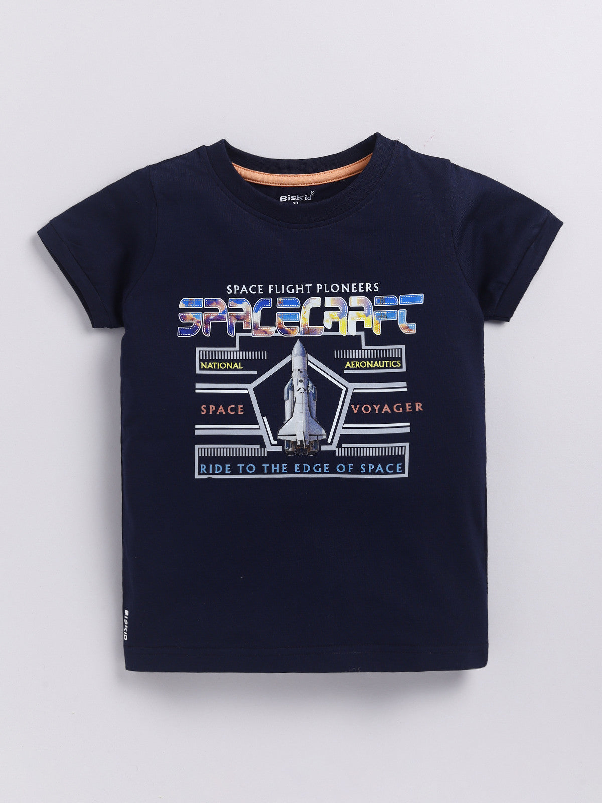 Blue Printed T-Shirt for Boys by Biskid