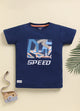 Blue Printed T-Shirt for Boys by Biskid