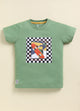 Pista Green Printed T-Shirt for Boys by Biskid