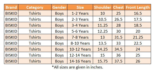 Red Printed T-Shirt for Boys by Biskid