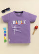 D.Purple Printed T-Shirt for Boys by Biskid