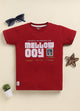 Maroon Printed T-Shirt for Boys by Biskid