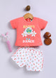 Pink Foral Printed Top Hot Pant Set for Girls by Annie